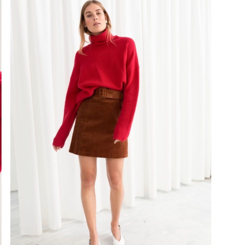 Other Stories red turtleneck
